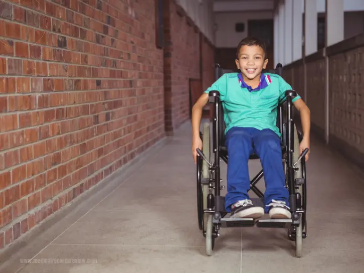 Child with disabilities injured in wheelchair accident during school drill, leading to behavioral regression